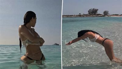 Kim Kardashian fans mock her for diving in ‘knee-deep water’ for new bikini photos: ‘Are you okay?’