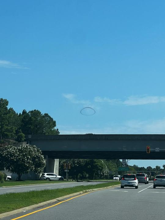 Mysterious black ring appears in the sky over Williamsburg