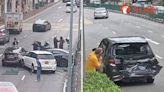 Car driver and cabby taken to hospital after 4-vehicle accident at Balestier Road