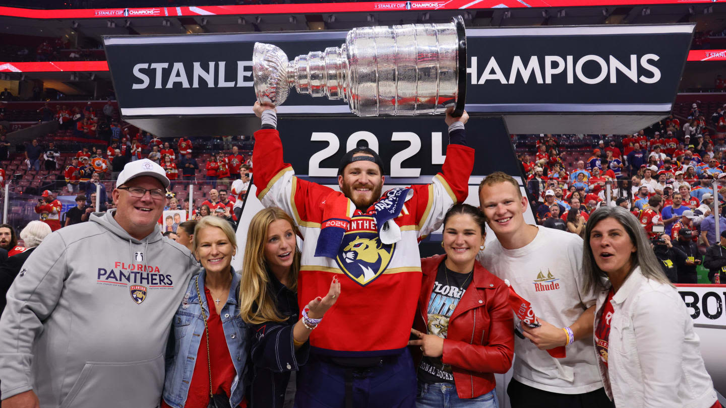 Stanley Cup Takes Plunge Into Ocean During Panthers' Championship Celebration