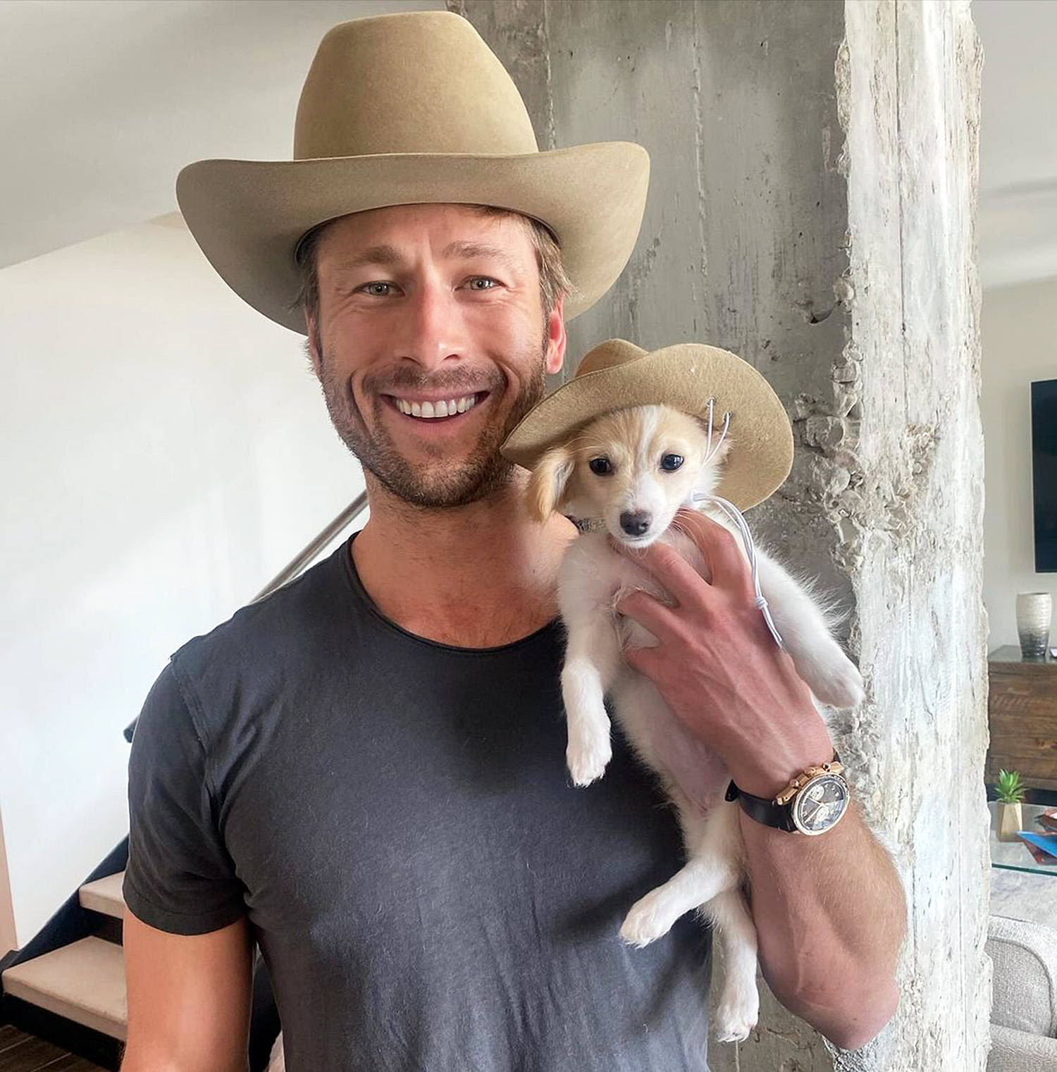 Glen Powell says his rescue dog is ‘greatest addition’ to his life. What to know about Brisket