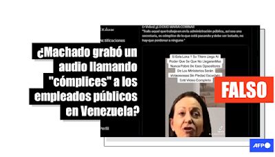 Audio sobre despido de funcionarios públicos venezolanos es de una periodista, no de Machado