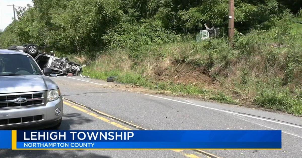 Northampton County crash ends with SUV on its roof