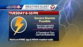 Alert Day: Scattered severe thunderstorms could create hail, damaging winds this evening