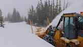 Trail Ridge Road in Rocky Mountain National Park still plowing spring snow