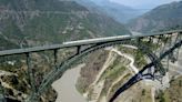 A Train On World's Highest Rail Bridge