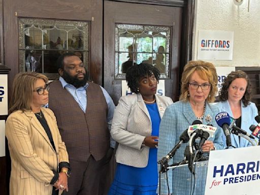 McClinton and Giffords discuss gun violence at Harris campaign event in Philadelphia