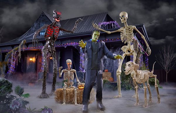 Giant skeletons loom in Home Depot's 'Halfway to Halloween' sale