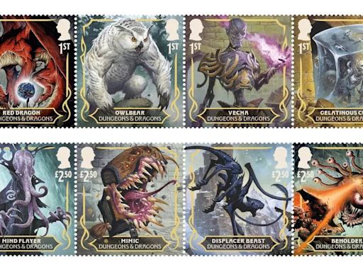 New Royal Mail stamps feature iconic Dungeons & Dragons characters and monsters