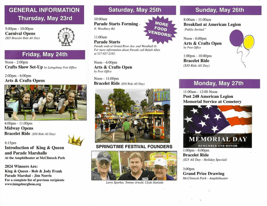 Laingsburg Spring Fest continues this Sunday, Monday