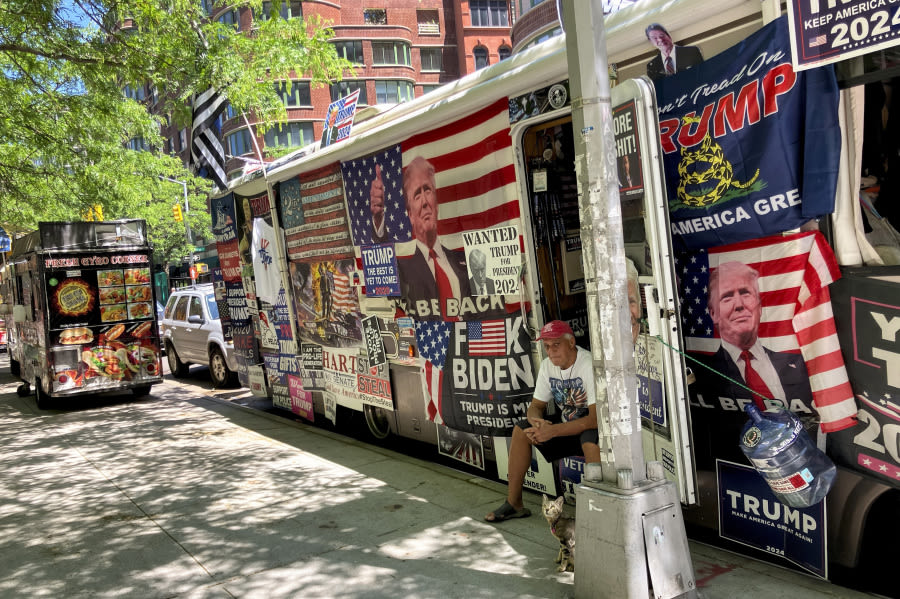 Trump fans’ bus loaded with MAGA merchandise crashes in New York City
