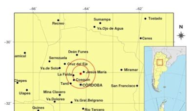 Fuerte temblor en Córdoba, con epicentro en las Sierras Chicas