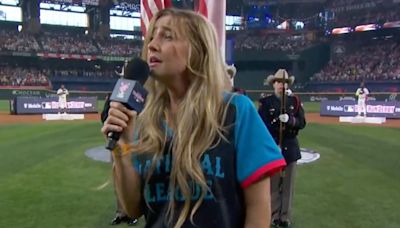 Ingrid Andress 'Dethrones' Fergie After Singing the 'Worst National Anthem Rendition Ever' at 2024 MLB Home Run Derby: Watch