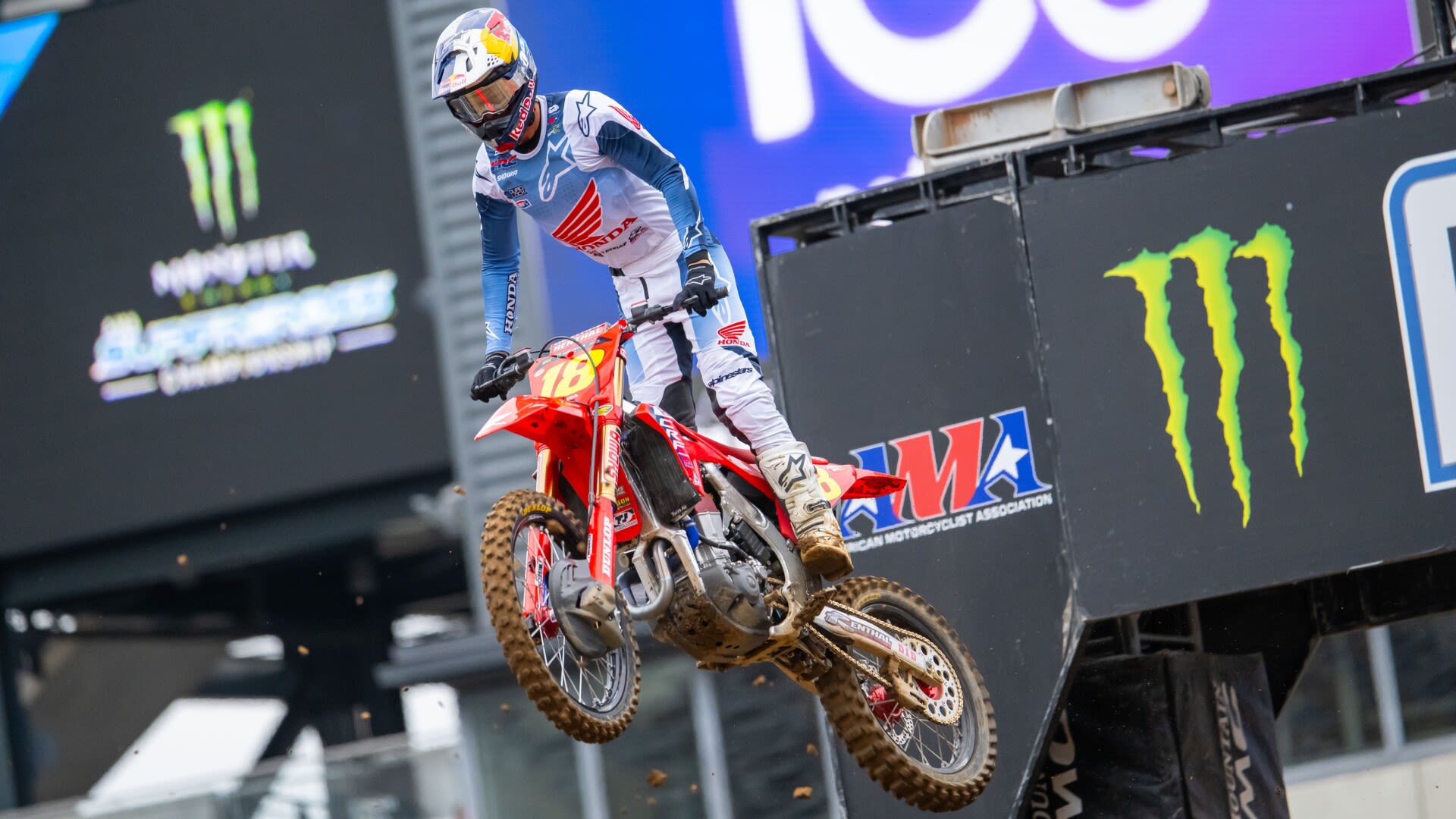 Jett Lawrence wins Philadelphia Supercross; Cooper Webb no longer controls his championship fate