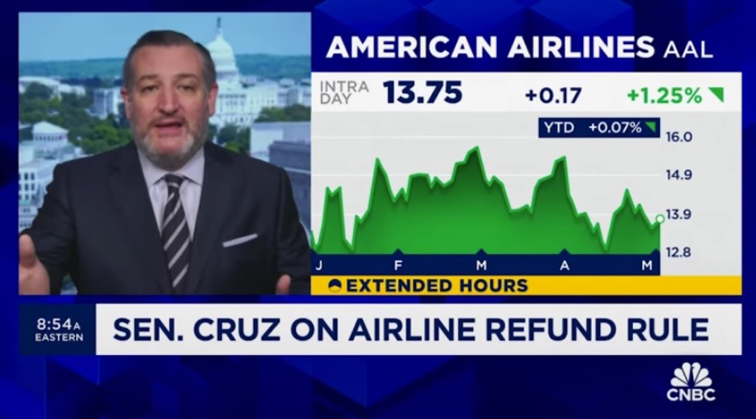 Ted Cruz shills for airlines, claims automatic refunds are "a dumb idea" (Video)