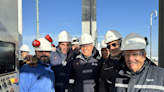 Rodríguez Chirillo y Rolo Figueroa encendieron las turbinas de la planta compresora de gas en Tratayén