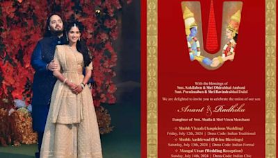'Kankotri' out! Anant Ambani and Radhika Merchant's wedding invitation: Check out date, venue, dress code, and more details - Times of India