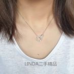 LINDA二手精品 Cartier 卡地亞 LOVE 系列 18K玫瑰金 項鍊 鑲鑽弔墜 雙環弔墜 B7224528