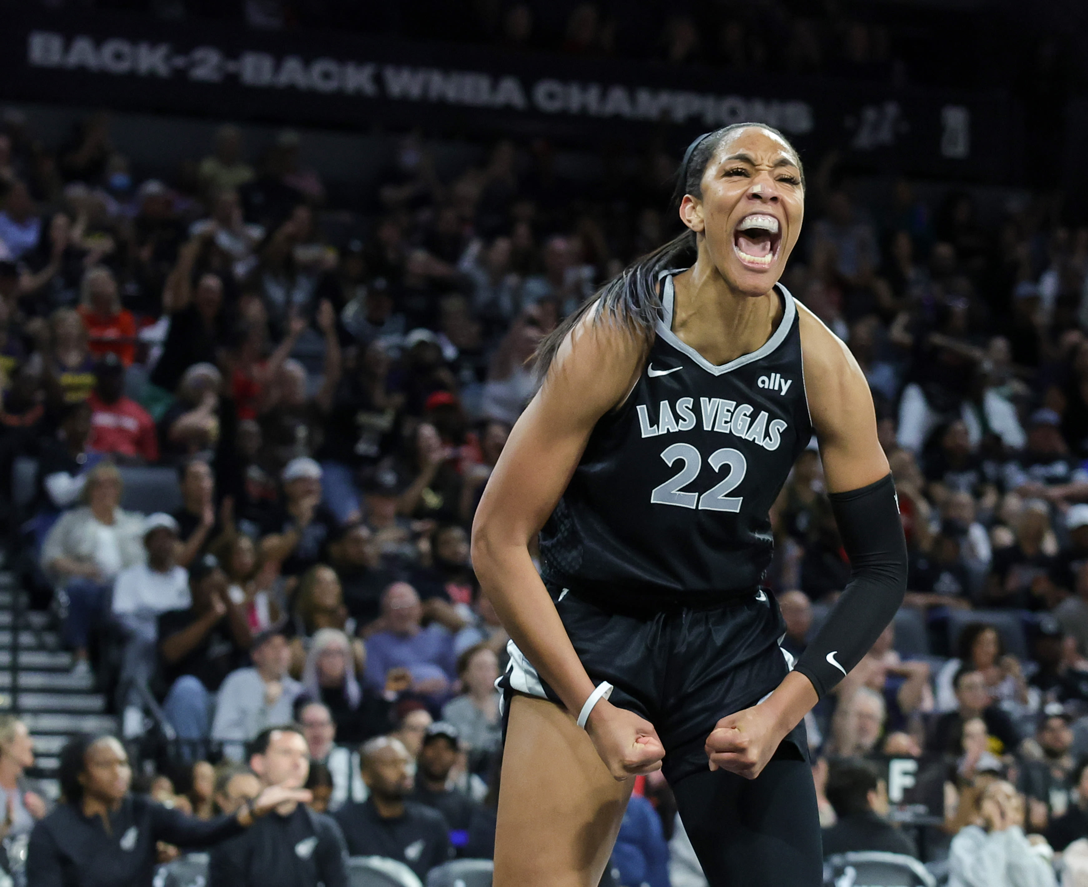 A’ja Wilson makes WNBA history, early MVP claim while leading Aces past Wings