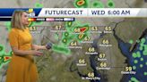 Early rain and storms for sunny and hot Wednesday