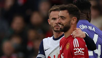 WATCH | Red card for Bruno Fernandes as Manchester United take on Tottenham Hotspur at Old Trafford