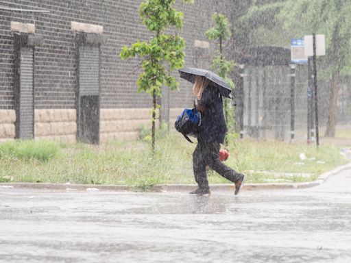 Storms, inch-sized hail hit Chicago area Monday morning with isolated showers expected to continue