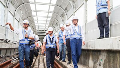 視察捷運環狀線復原工程 侯友宜：力拚今年底全線復駛