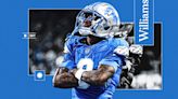 Lions wide receiver Jameson Williams, Detroit’s adopted son, is having fun right where he belongs