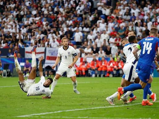 El agónico gol de chilena de Jude Bellingham que rescató a Inglaterra en el triunfo ante Eslovaquia por la Eurocopa