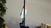 Cops Pull Down Palestinian Flag and Raise the U.S. Flag at City College