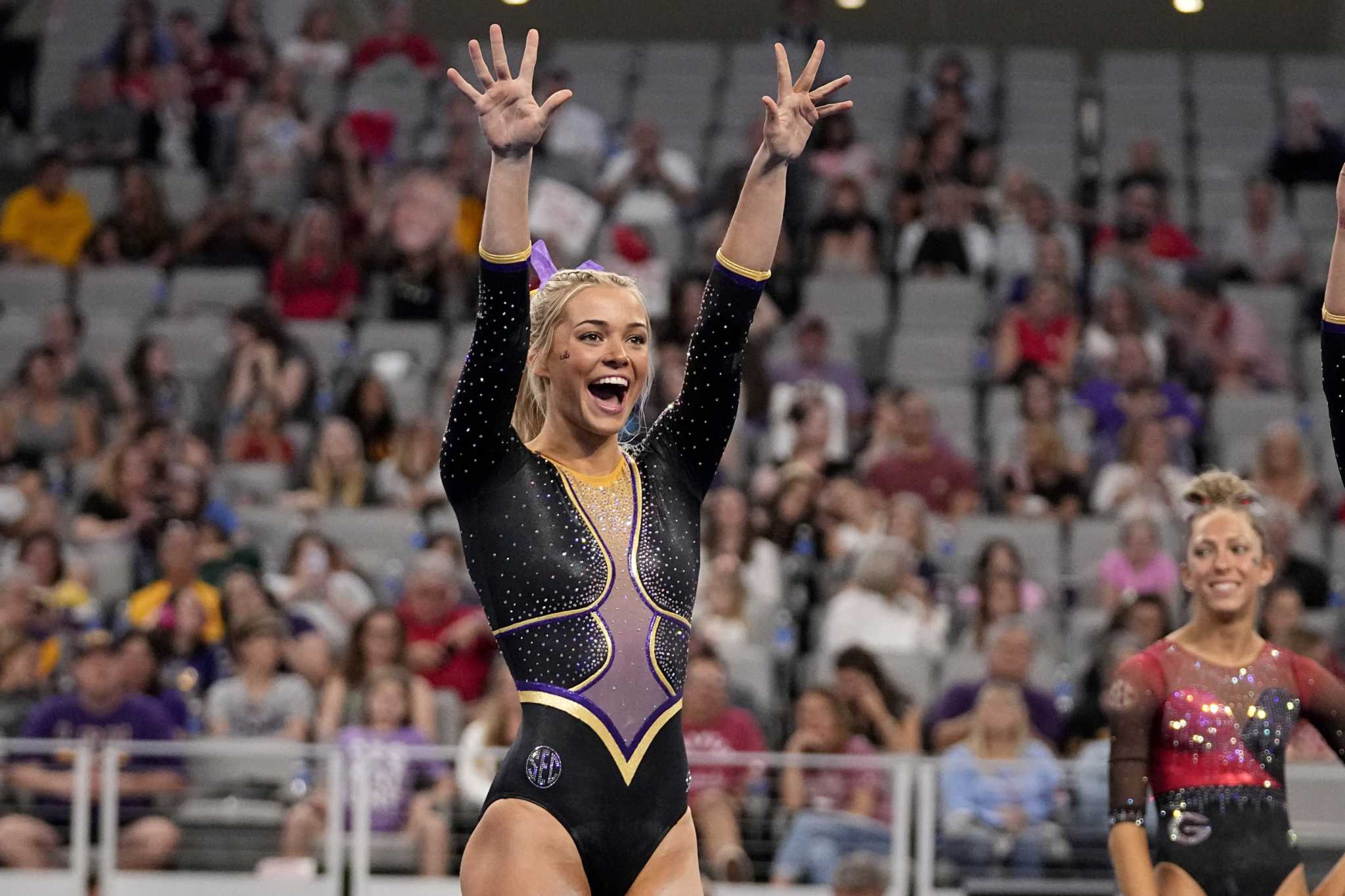 Gymnast Livvy Dunne is returning to LSU for a fifth year, saying she's 'not Dunne yet'