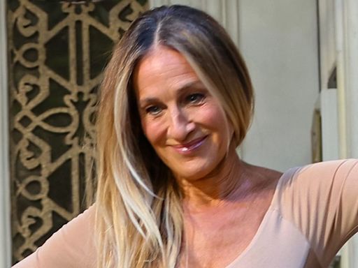 Sarah Jessica Parker's peplum denim midi is major ‘00s nostalgia