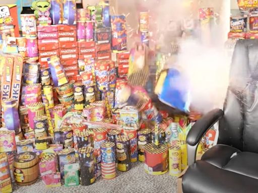 Kai Cenat’s MrBeast collab stream goes up in flames as fireworks erupt inside - Dexerto