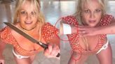 Britney Spears aparece vendada y con heridas, tras grabar video con cuchillos