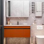 巖板浴室櫃定組合衛生間洗手臺洗漱臺盆智能鏡櫃可簡約風B6