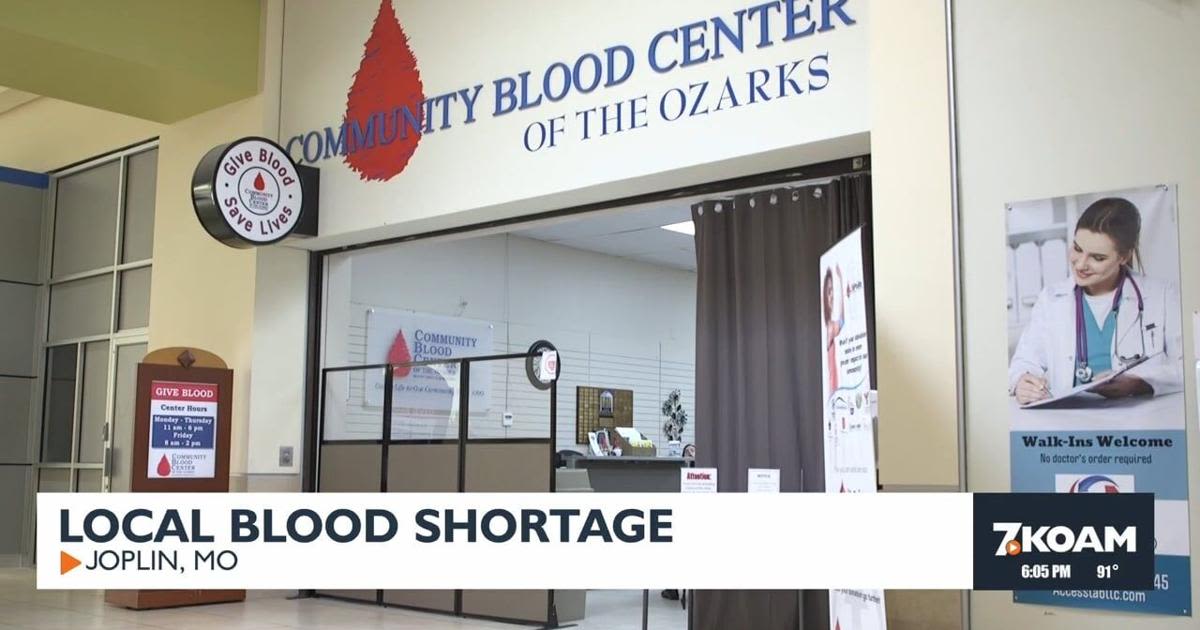 Community Blood Center of the Ozarks faces critical blood shortage