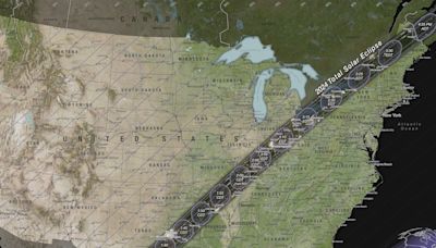 NASA map shows where and when to see the total solar eclipse of April 2024, as the path of totality crosses the US