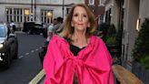 Gillian McKeith, 64, makes an entrance in a huge pink bow