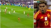 Lamine Yamal has just scored the best goal of Euro 2024 for Spain vs France