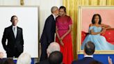 Obamas return to White House as Biden helps unveil their official portraits