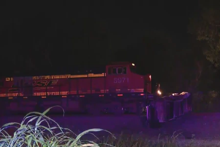Train collides with car in NW Oklahoma City