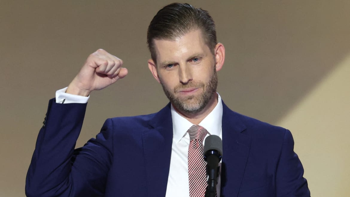 Eric Trump Slams Cousin Whose Book Says Donald Used N-Word