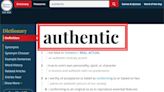 《韋伯字典》2023年度代表字出爐！ 「Authentic」打敗X、EGOT