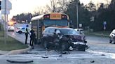 3 drivers hurt in Beachwood crash involving school bus