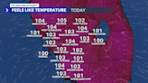 Triple-digit feels like temps and isolated storms Thursday afternoon