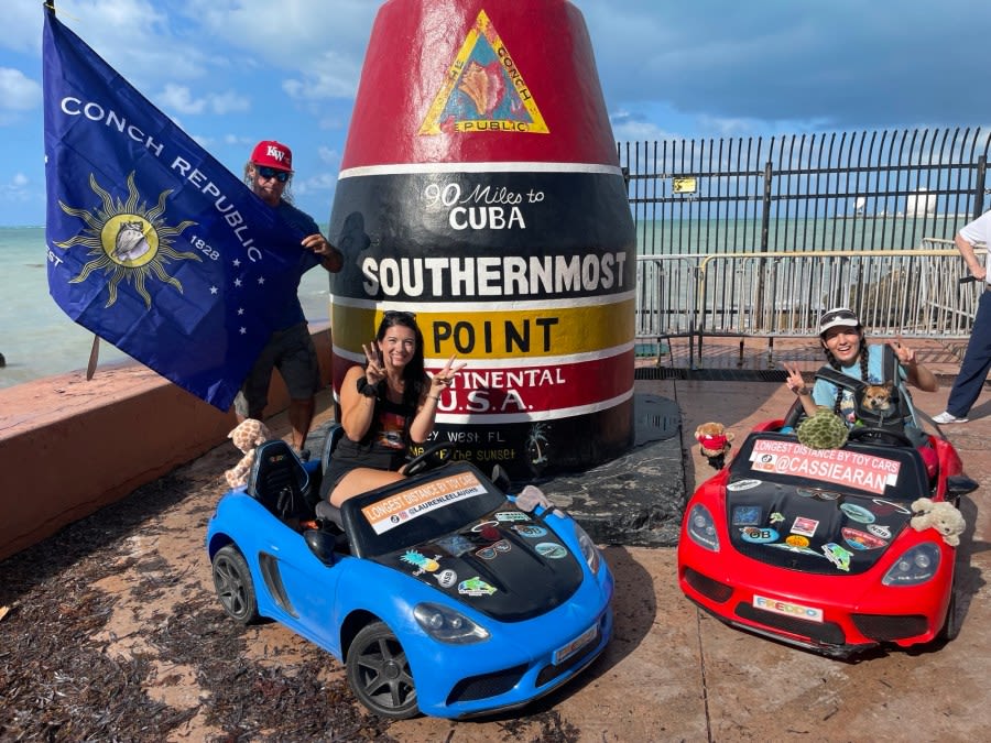 Florida duo drives from Jacksonville to Key West in toy cars