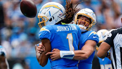 Quentin Johnston catches 2 TDs as Chargers crush Panthers