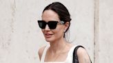 Angelina Jolie Walks the Streets of Rome in a Breezy White Ensemble