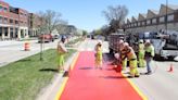 Why are there red rectangles painted on some Madison streets?