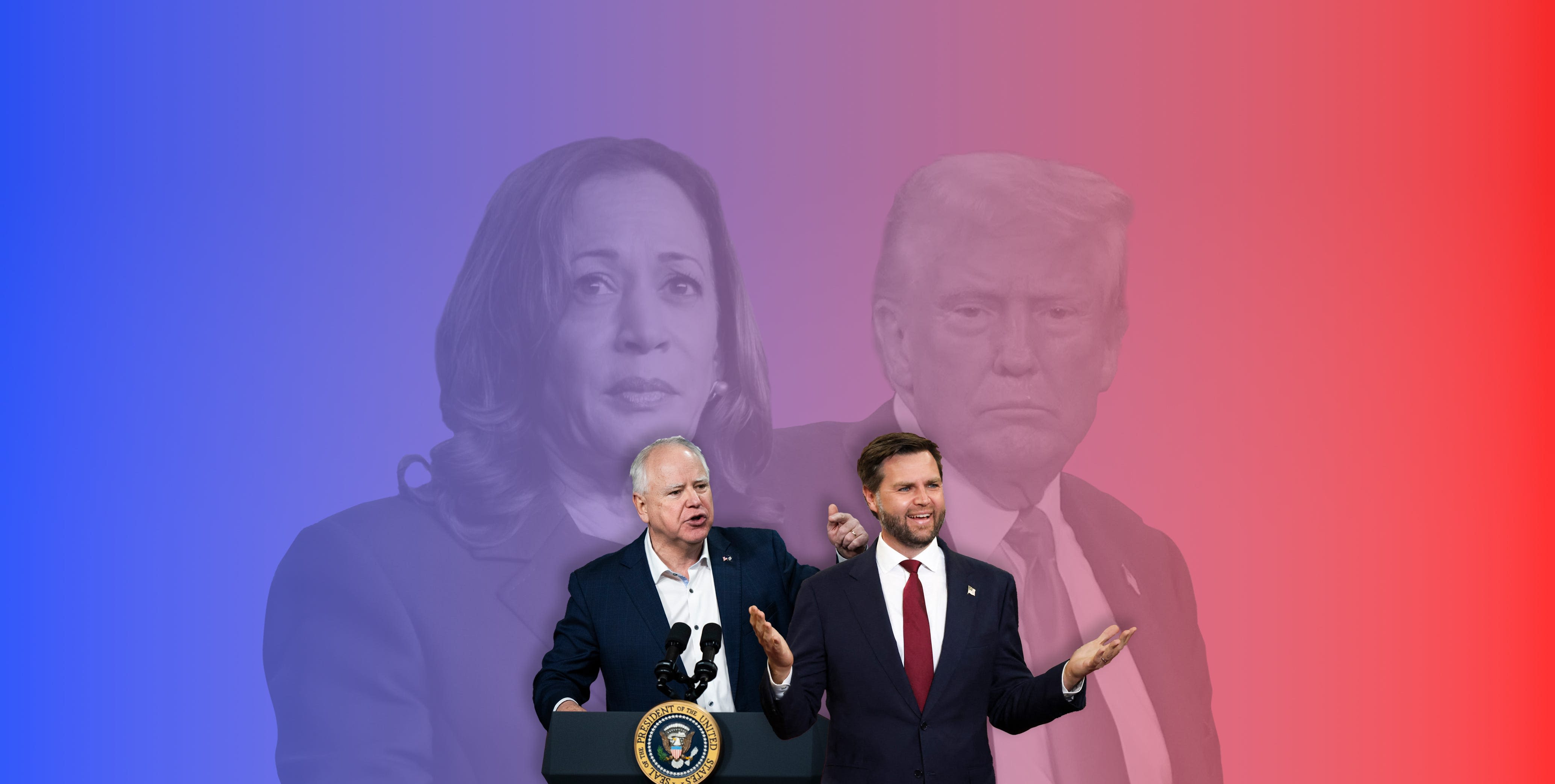 Tim Walz vs. JD Vance: How Kamala Harris, Donald Trump's VP picks match up